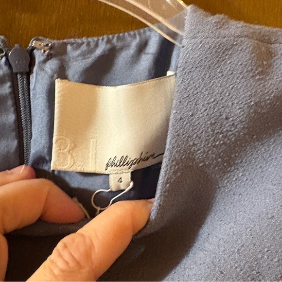 NWT 3.1 Phillip Lim Slashed Hem Blue Mini Dress - Picture 2 of 10